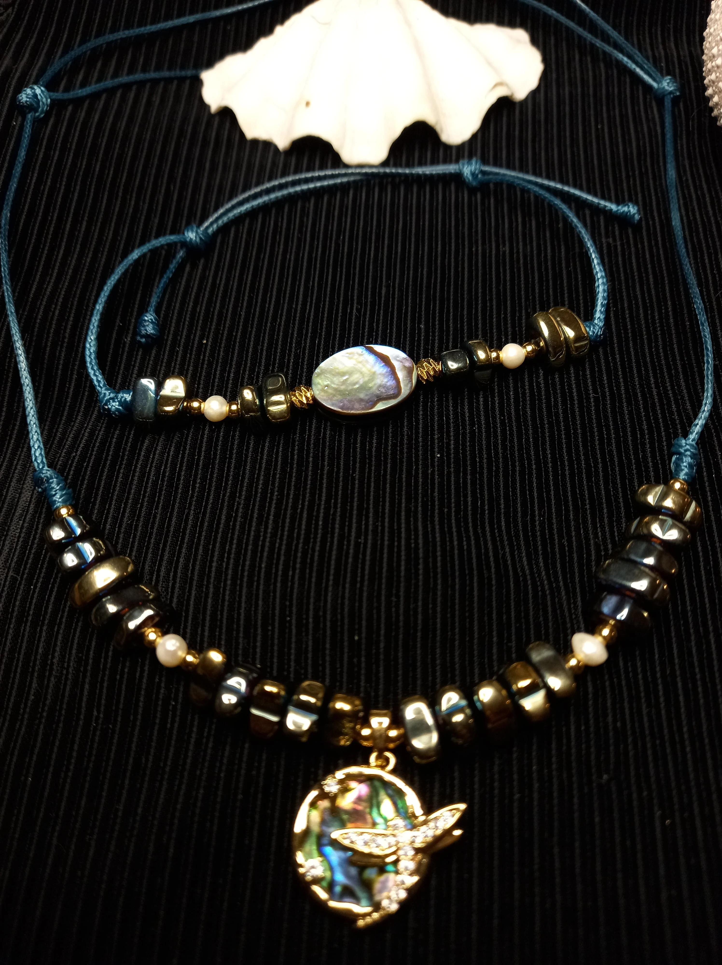Mermaid's Dream: Abalone Shell & Hematite Island Bracelet