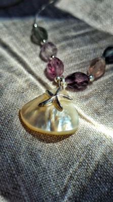 Mermaid's Dream: Fluorite & Mother of Pearl Necklace