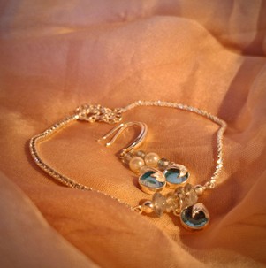 Ocean's Guardian: MTSey Aquamarine Mermaid Fin Earrings