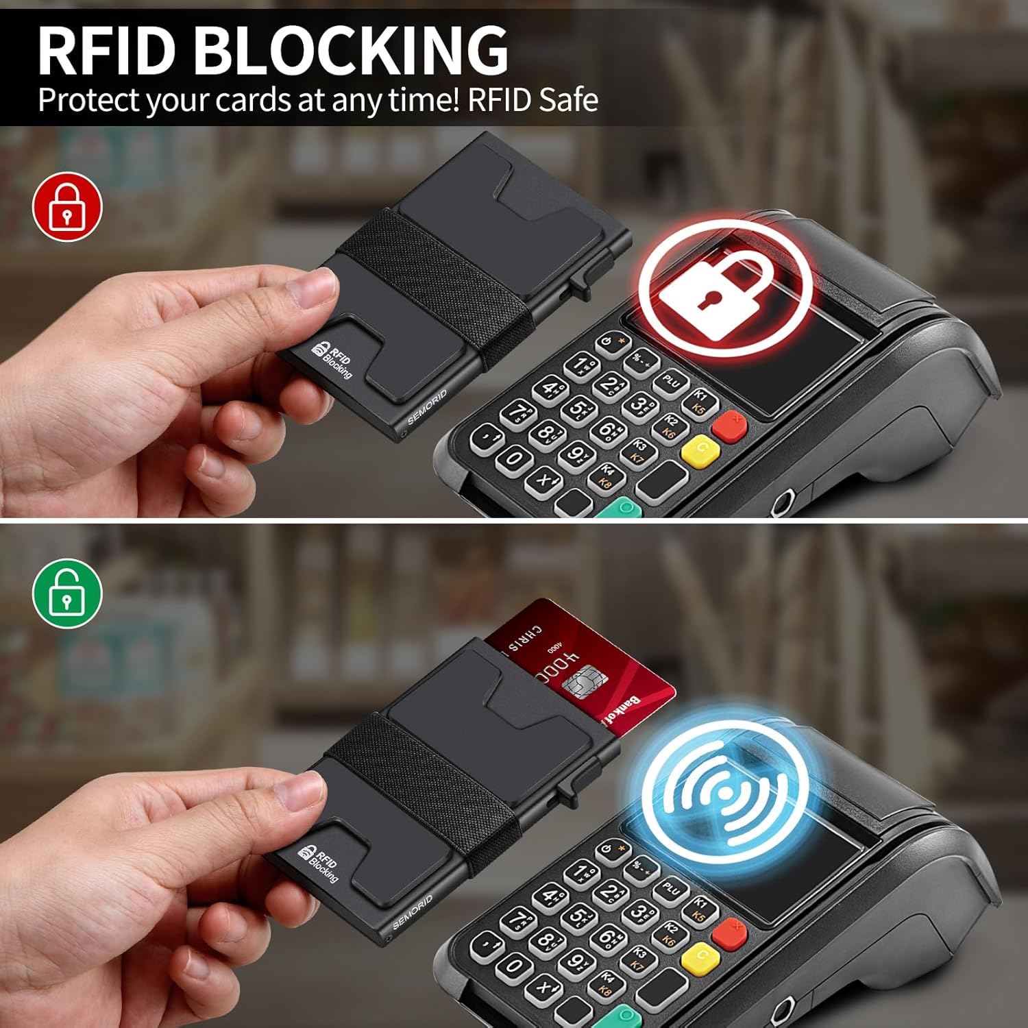 SEMORID Slim Wallet Card Holder | RFID Wallet