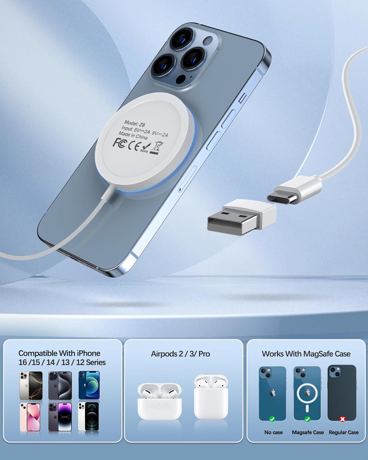 OANDYS Z8 Smart magnetic wireless charging pad