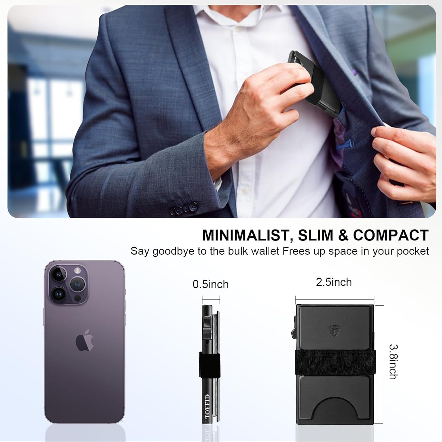 TOYFID Slim Wallet Card holder | RFID Wallet