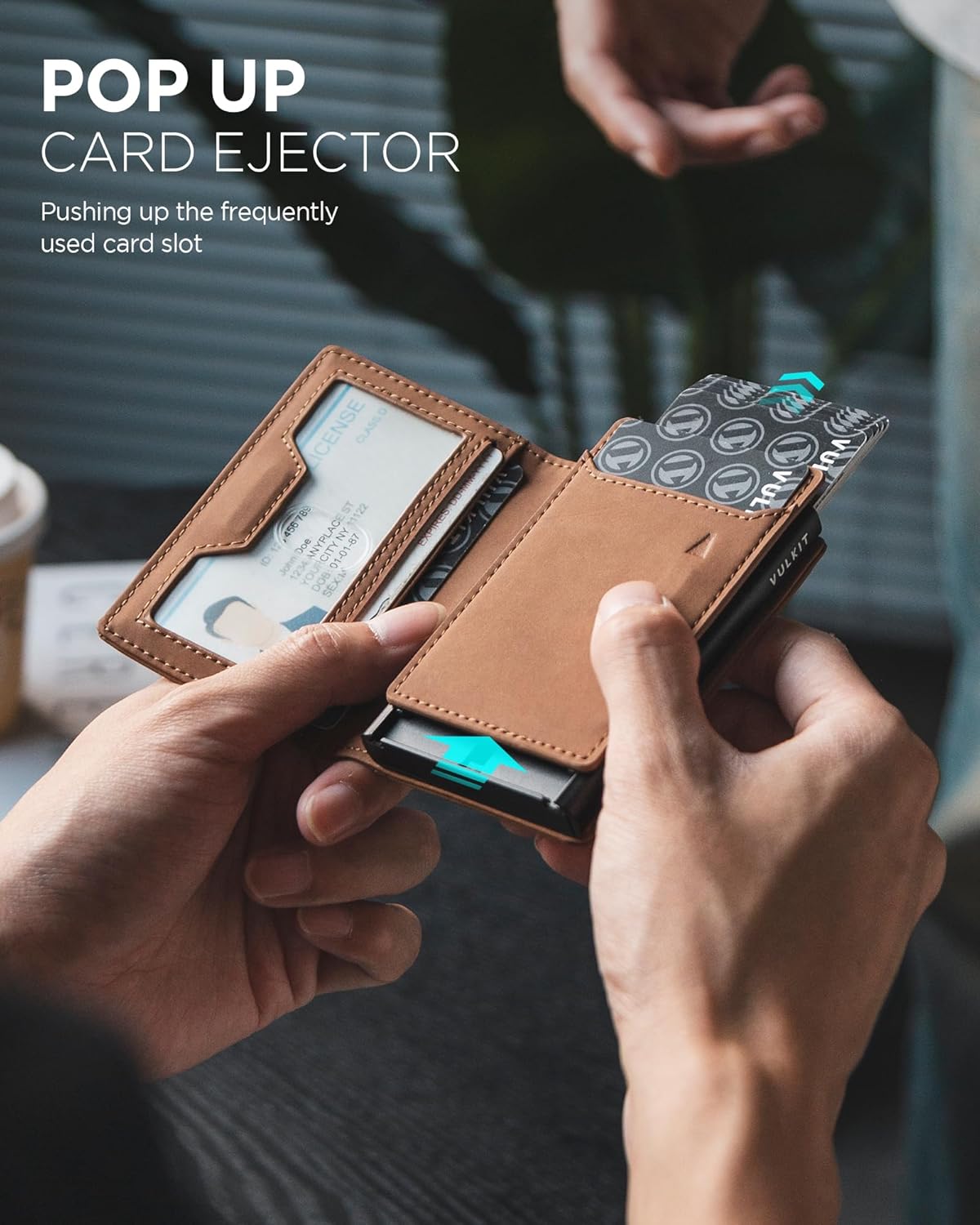 VULKIT Card Holder With Card Window | RFID Wallet