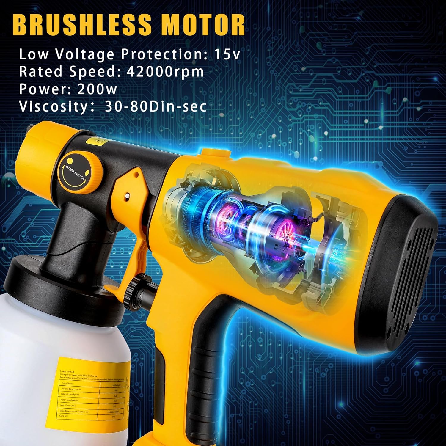 YEX-BUR Cordless Paint Sprayer